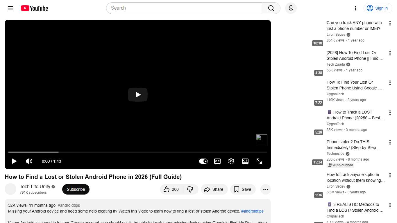 How to Find a Lost or Stolen Android Phone in 2026 (Full Guide) - YouTube